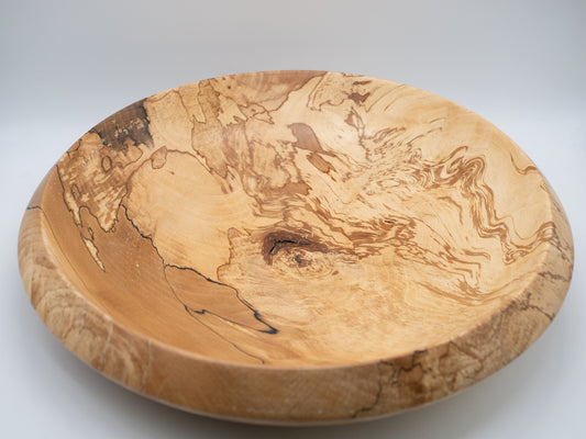 Spalted Beech Wooden Fruit Dish / Bowl - Handmade, Wood Turned and Very Unique