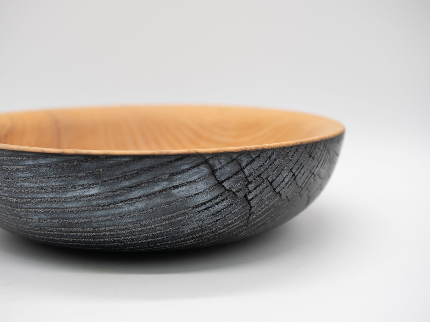 Beautiful Wooden ASH Dish Coloured / Textured - Handmade, Wood Turned and Very Unique