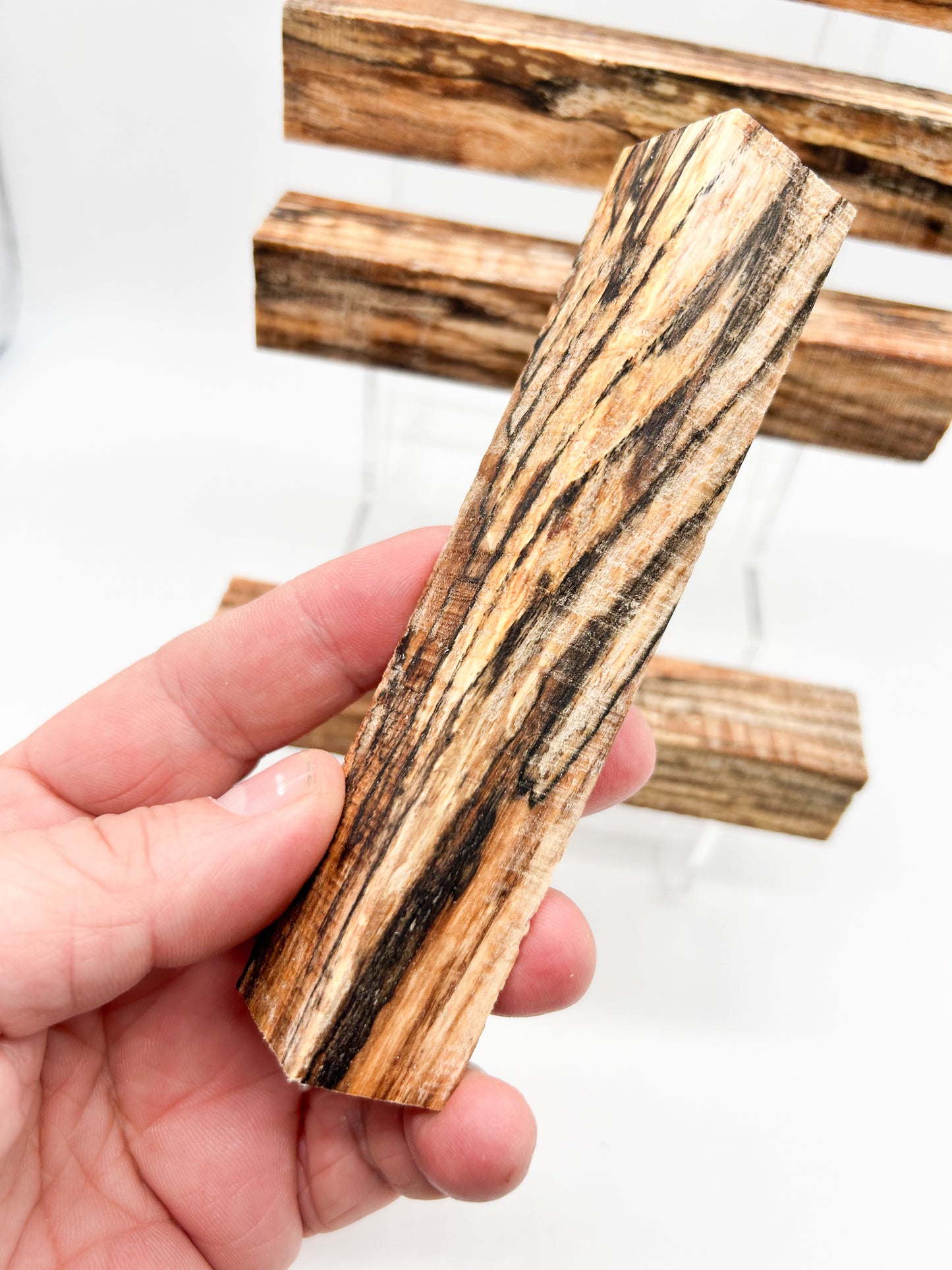 Black Spalted Ash Wood | Fully Stabilised | Stunning Wooden Pen Blanks