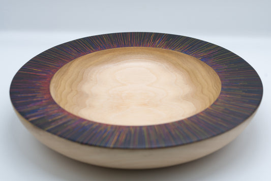 VERY Colourful Wooden Platter / Bowl - Unique, Wood Turned and Handmade