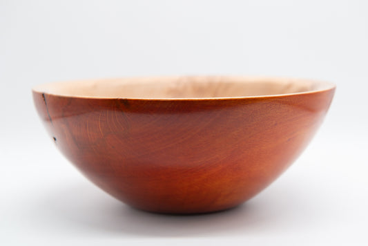 Deep ORANGE Beech Wooden Bowl 19cm x 8cm - Very Unique, Wood Turned Bowl