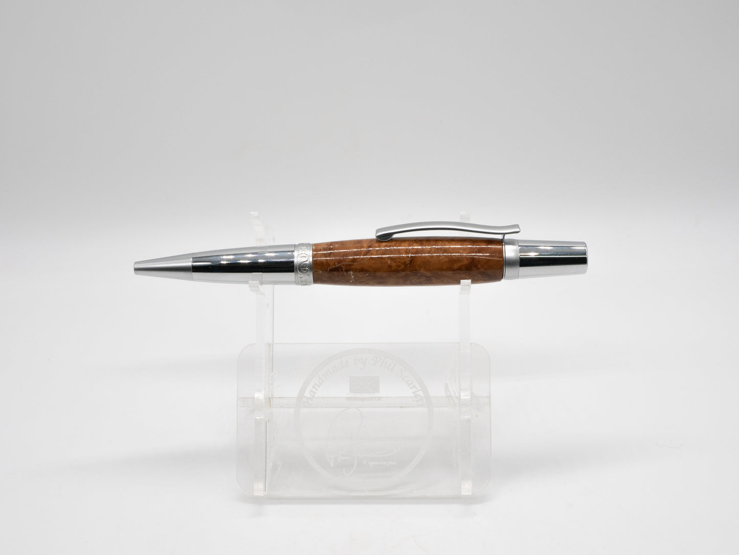 Australian Mallee Burr Ballpoint Pen with Chrome Trim