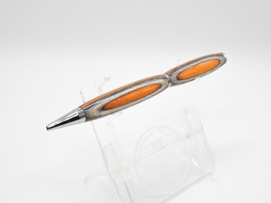 Multi Coloured Orange ViVi-Ply™ Ballpoint Pen with Chrome Trim