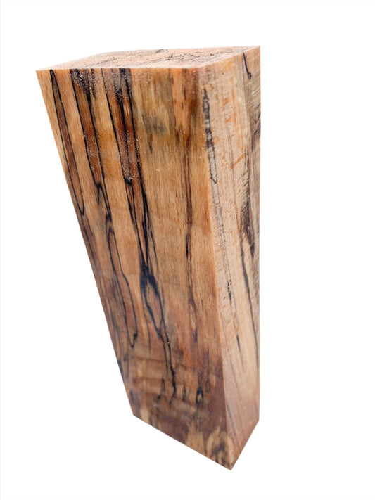 Spalted Beech Wood Knife Scale / Craft Blank | Fully Stabilised | 160x56x30 | Wooden Knife Handle
