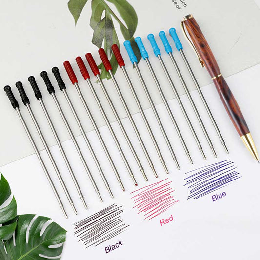 Spare Slimline/Streamline Pen Refills | Black / Blue / Red | 10 Pack | Pen Turning