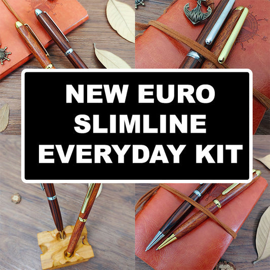 NEW DESIGN executive EURO Pen Kits | Multiple Choice Gold / Chrome | Pen Turning