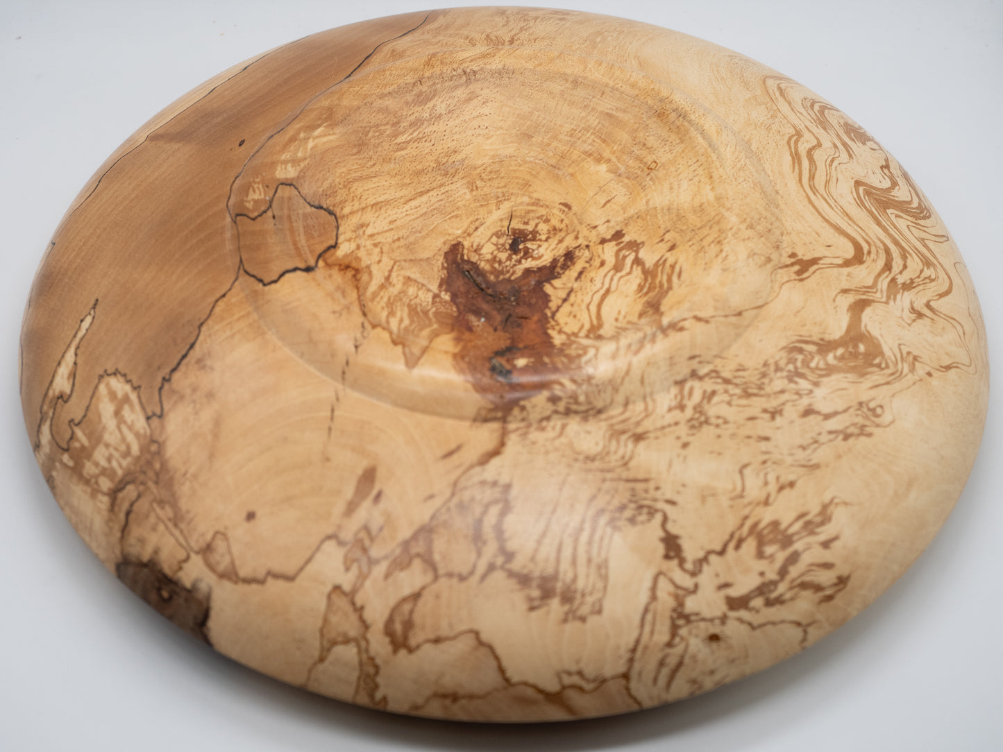 Spalted Beech Wooden Fruit Dish / Bowl - Handmade, Wood Turned and Very Unique