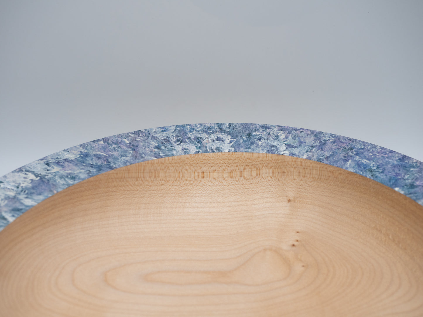 Wooden Beech Fruit Bowl / Coloured with Jo Sonja Iridescent Colours  - Handmade, Wood Turned and Very Unique