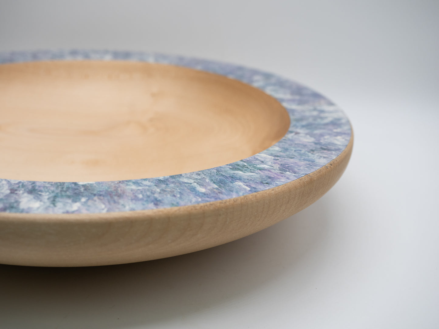 Wooden Beech Fruit Bowl / Coloured with Jo Sonja Iridescent Colours  - Handmade, Wood Turned and Very Unique