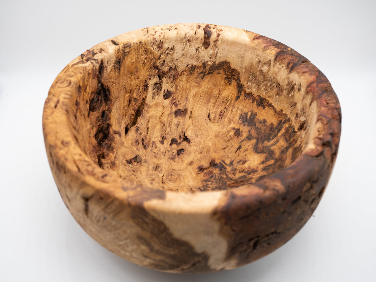 Very Unique Large Wooden Oak Burr / Burl Bowl - Handmade & Wood Turned