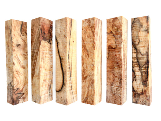 Spalted Silver Birch Wood | Wooden Pen Blanks | Fully Stabilised