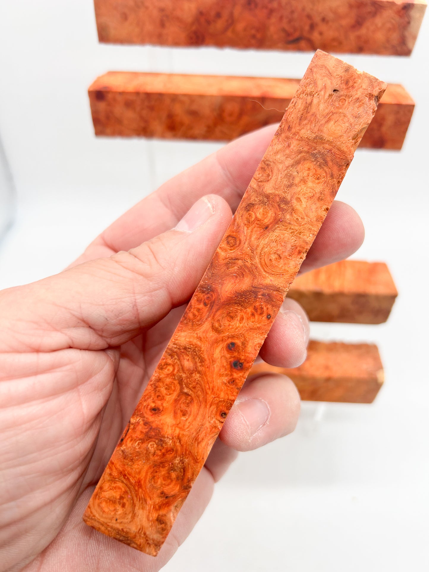 Ambuyna Burr / Burl | Red | Wooden Pen Blanks