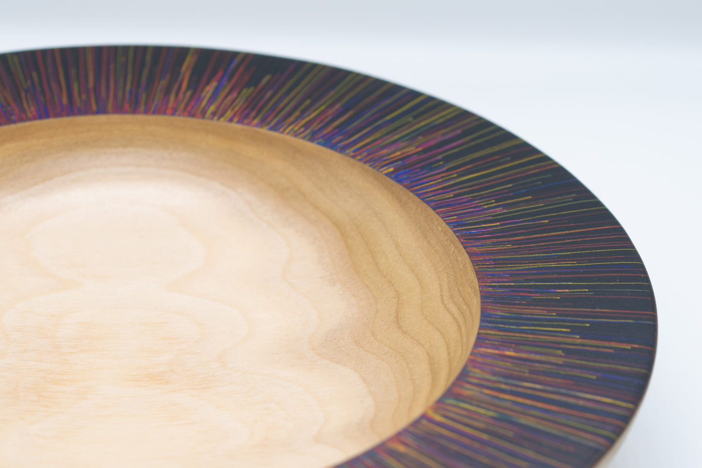 VERY Colourful Wooden Platter / Bowl - Unique, Wood Turned and Handmade