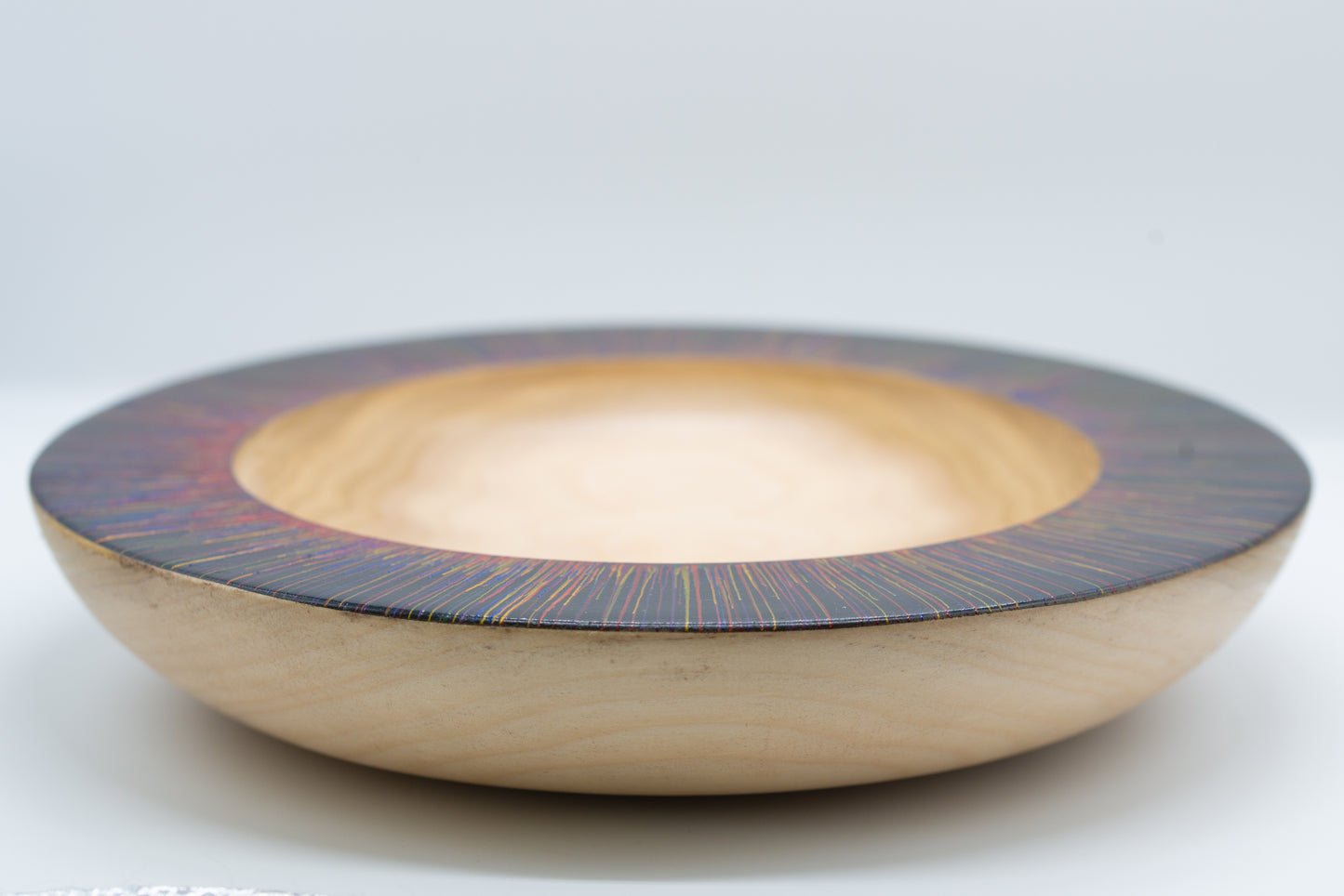 VERY Colourful Wooden Platter / Bowl - Unique, Wood Turned and Handmade