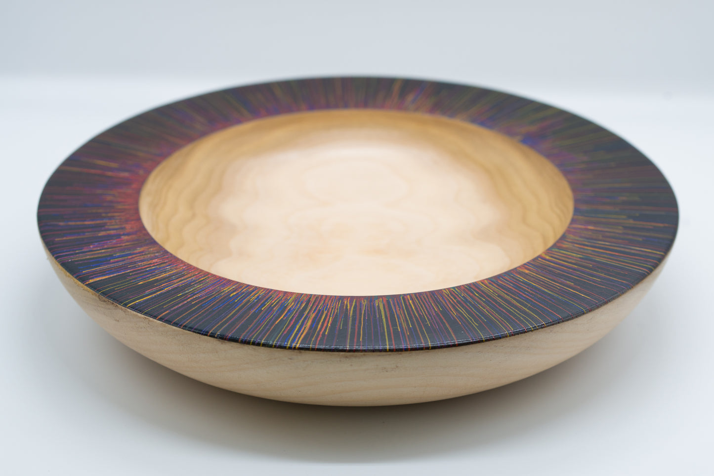 VERY Colourful Wooden Platter / Bowl - Unique, Wood Turned and Handmade