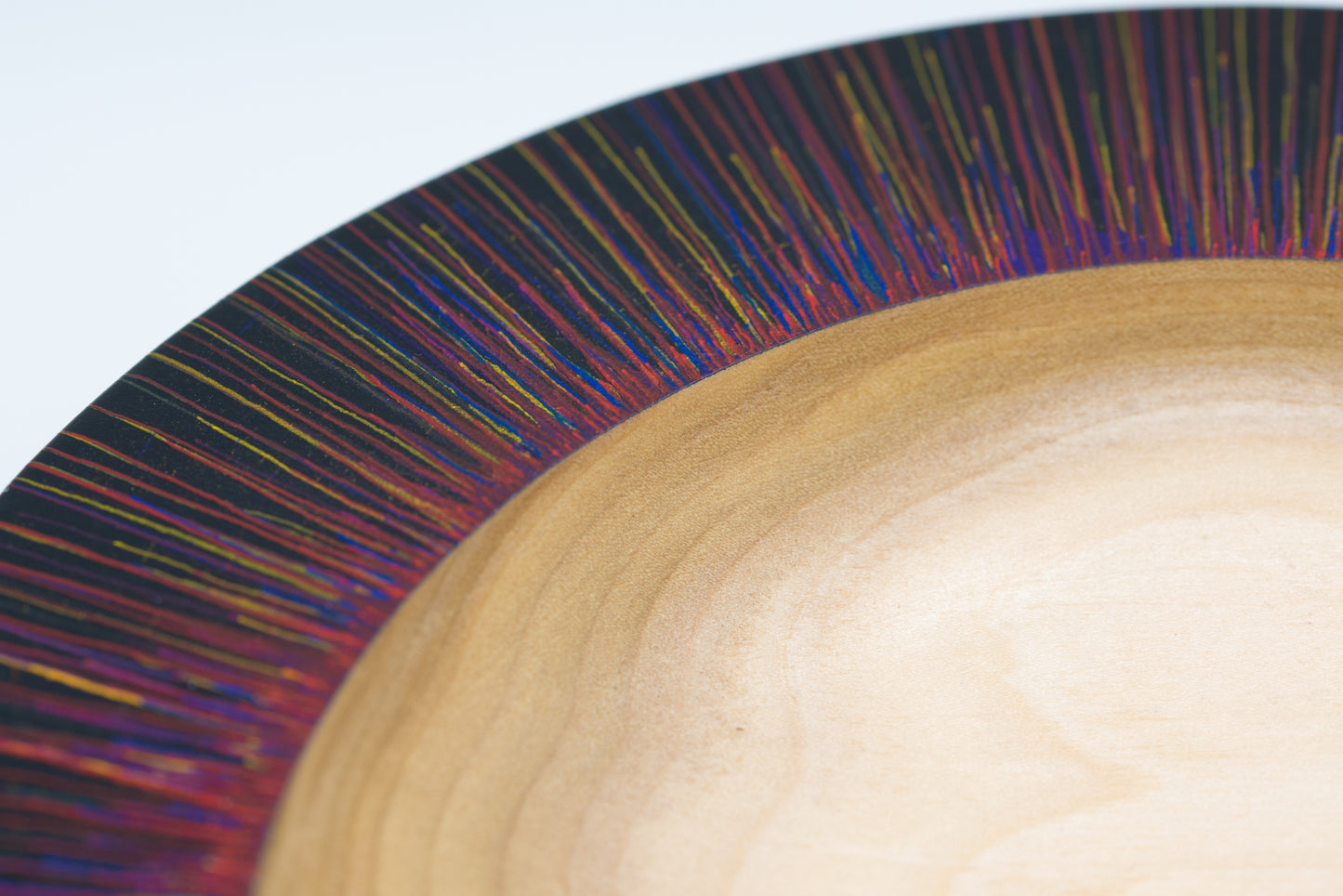 VERY Colourful Wooden Platter / Bowl - Unique, Wood Turned and Handmade