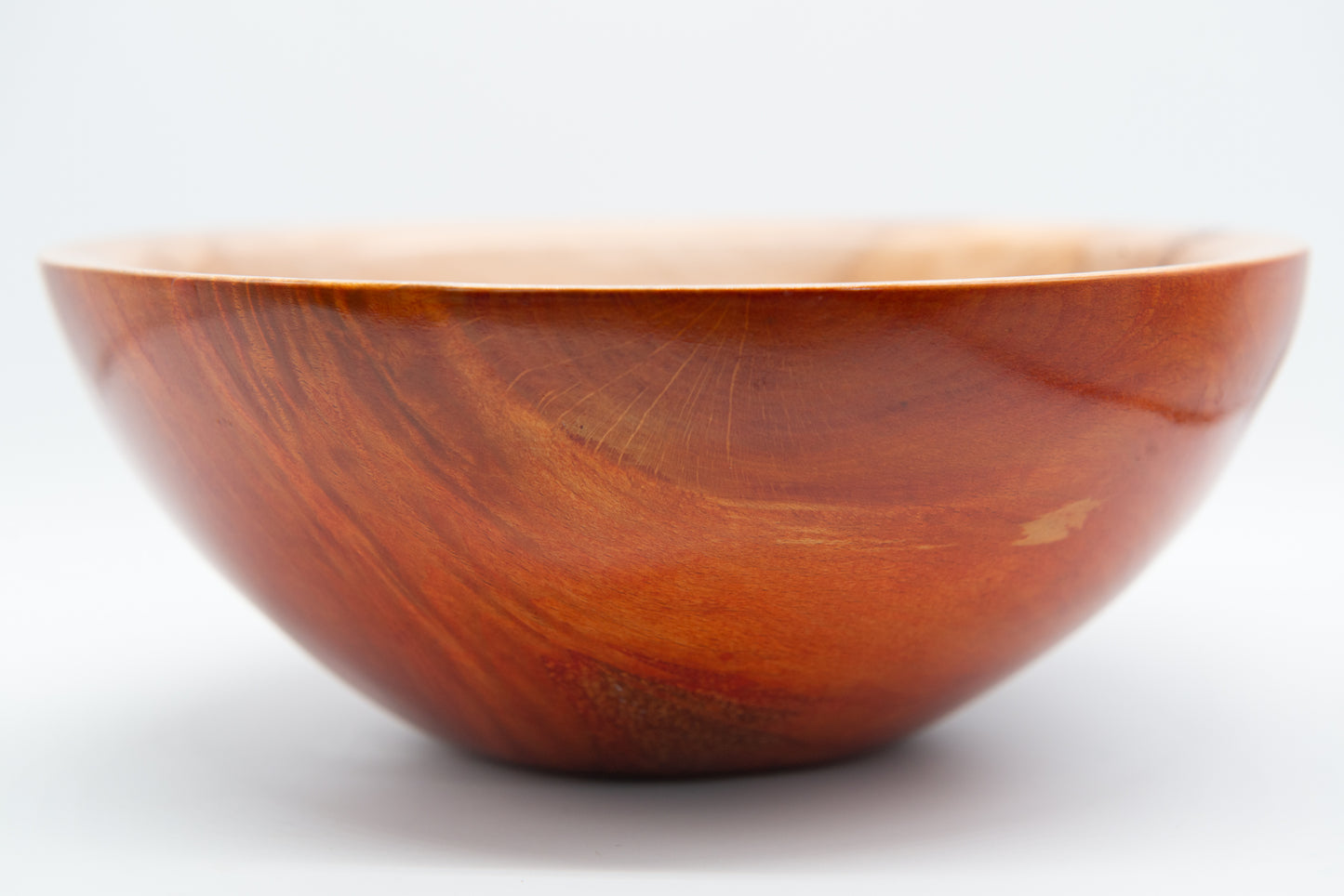 Deep ORANGE Beech Wooden Bowl 19cm x 8cm - Very Unique, Wood Turned Bowl