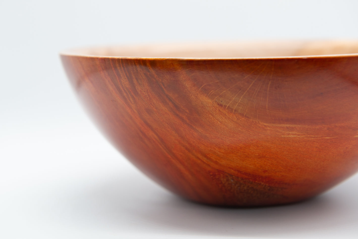 Deep ORANGE Beech Wooden Bowl 19cm x 8cm - Very Unique, Wood Turned Bowl