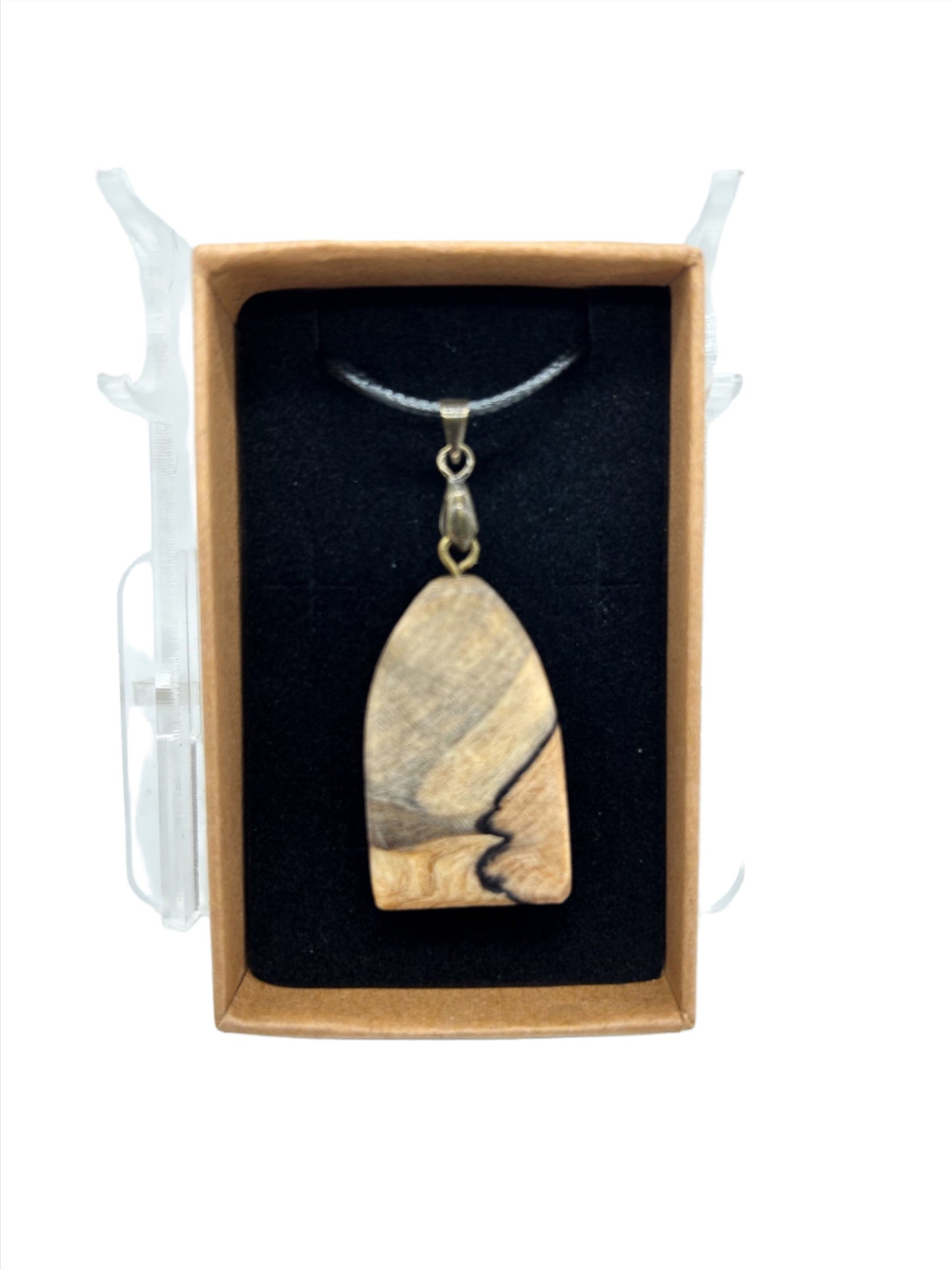 Unisex Spalted Beech Handmade Pendant