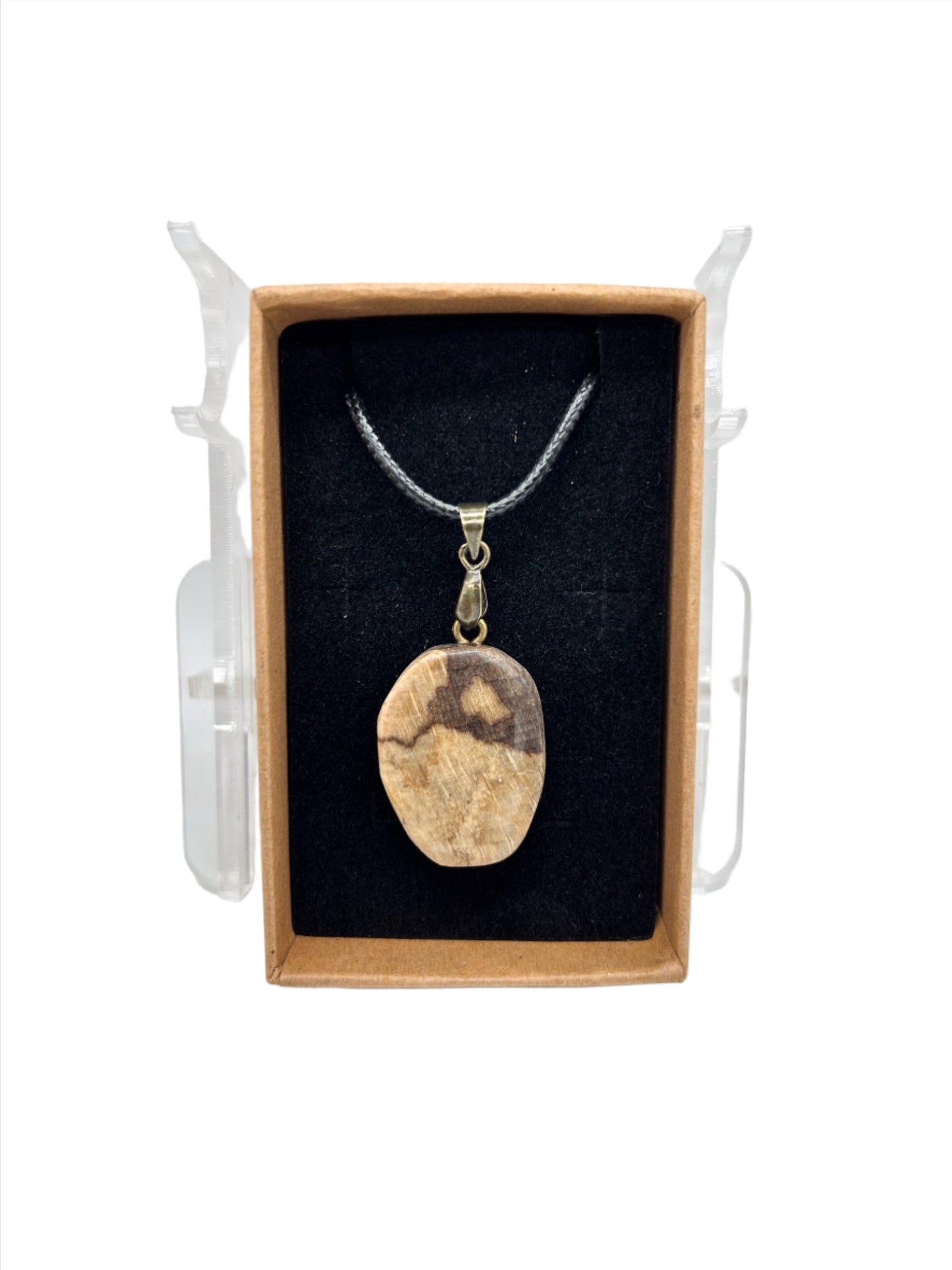 Unisex Spalted Beech Handmade Pendant