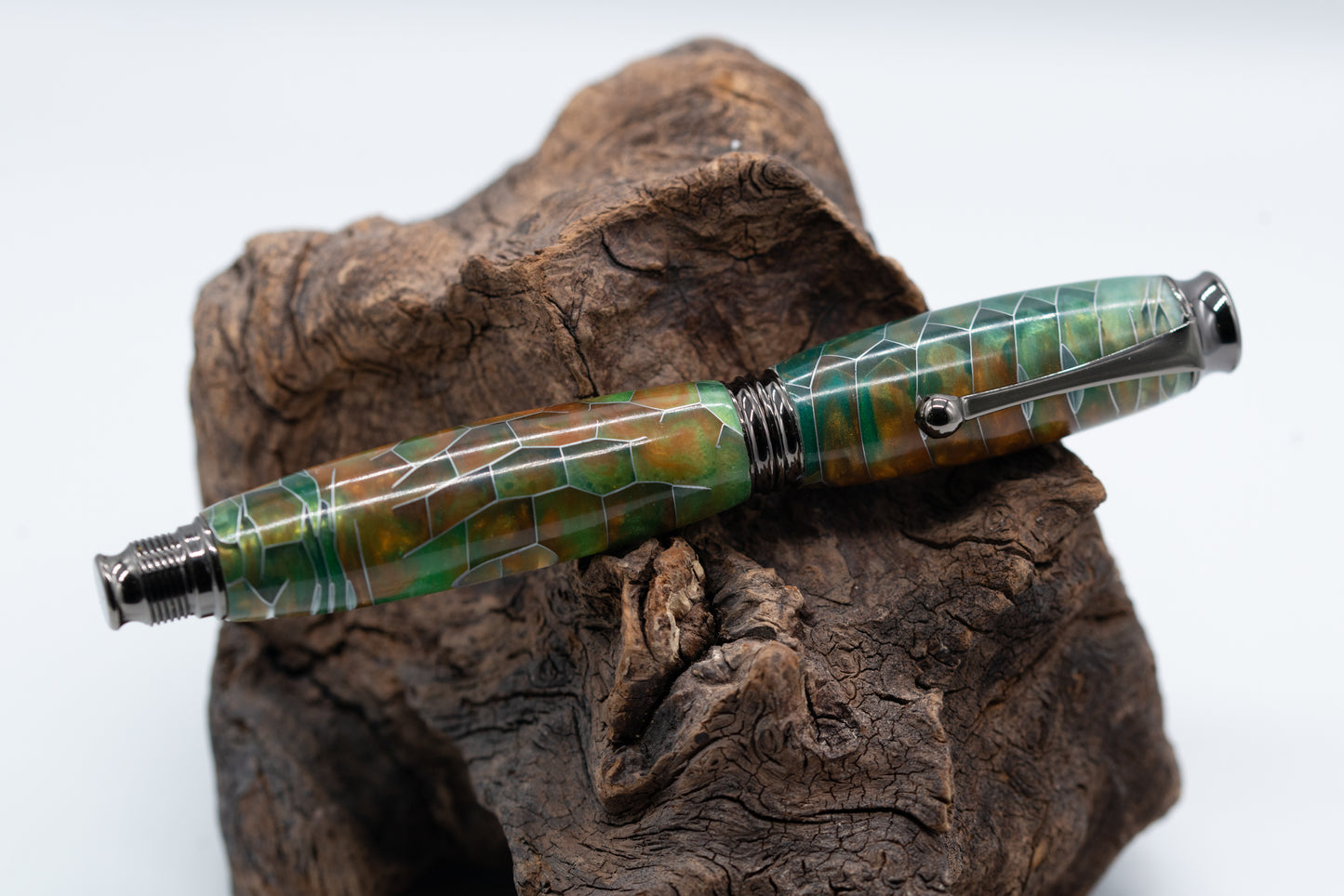 Imitation SNAKE SKIN Resin Cast Ball Point Pen