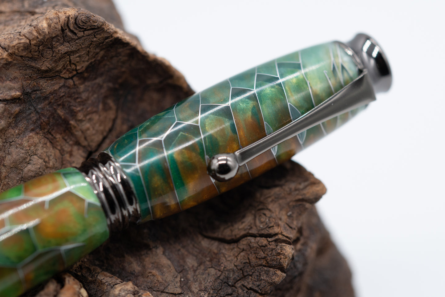 Imitation SNAKE SKIN Resin Cast Ball Point Pen