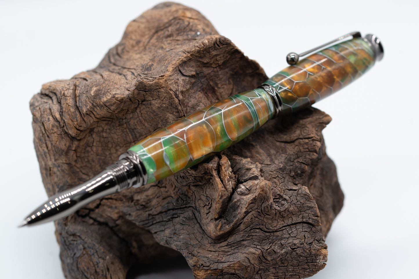 Imitation SNAKE SKIN Resin Cast Ball Point Pen