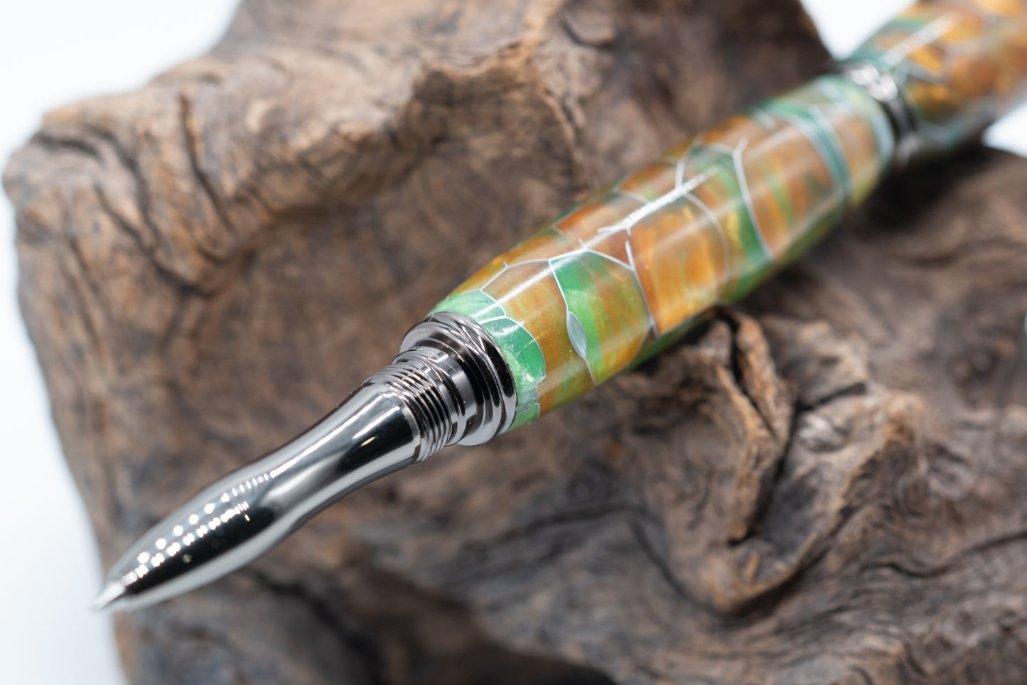 Imitation SNAKE SKIN Resin Cast Ball Point Pen