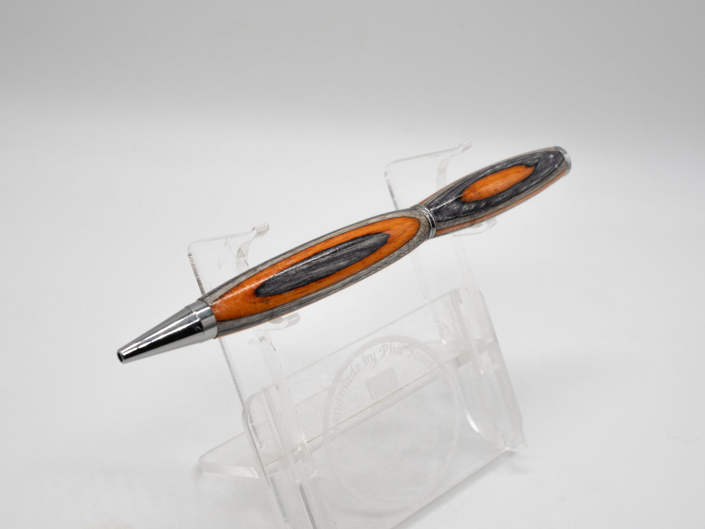 Multi Coloured Orange ViVi-Ply™ Ballpoint Pen with Chrome Trim